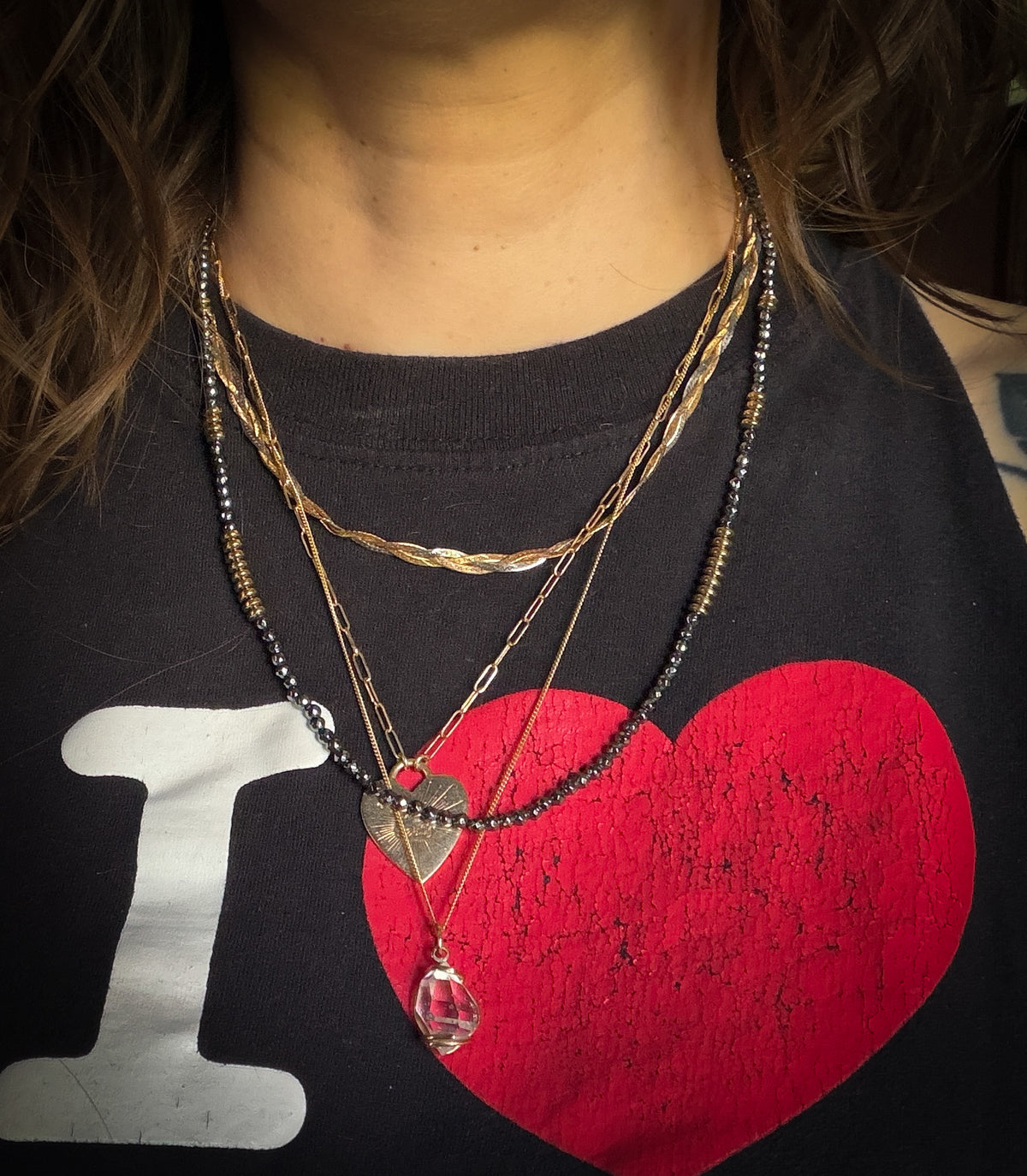 Maeve Smokey Quartz and Pyrite Bead Necklace