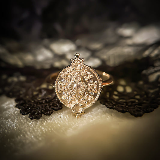 *SALE 35% off* Eowyn Rose Cut Diamond Shield Ring