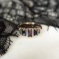 *SALE 15% off* Nox Purple, Black and Silver Spinel Deco Step Ring