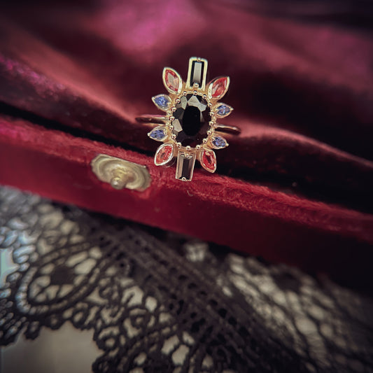 *SALE 15% off* Nox Dark Purple Spinel Ballerina Ring