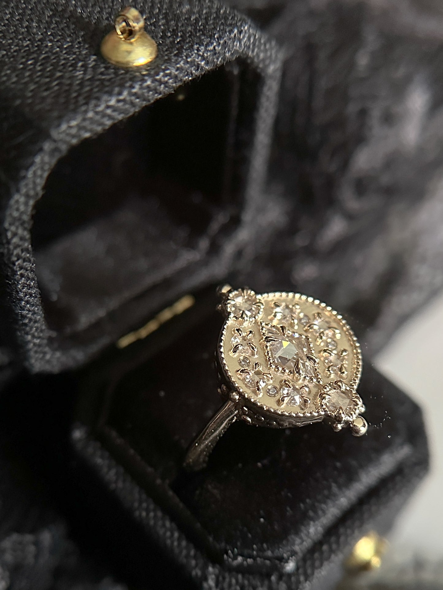 *SALE 35% off* Eowyn Rose Cut Diamond Shield Ring