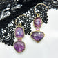 Gemma Amethyst and Garnet Drop Earrings