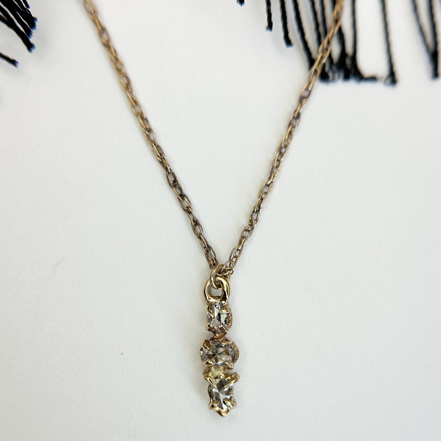 Oscura Salt and Pepper Diamond Pendant