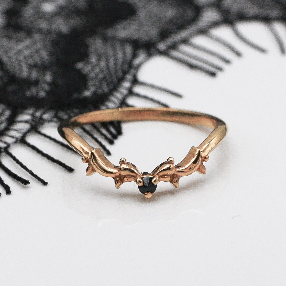 Lunetta Black Diamond Fitted Band