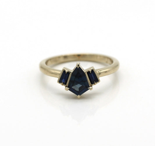 Estel Trinity Azure Sapphire Engagement Ring