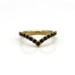 Varinia Black Diamond V-Shaped Ring