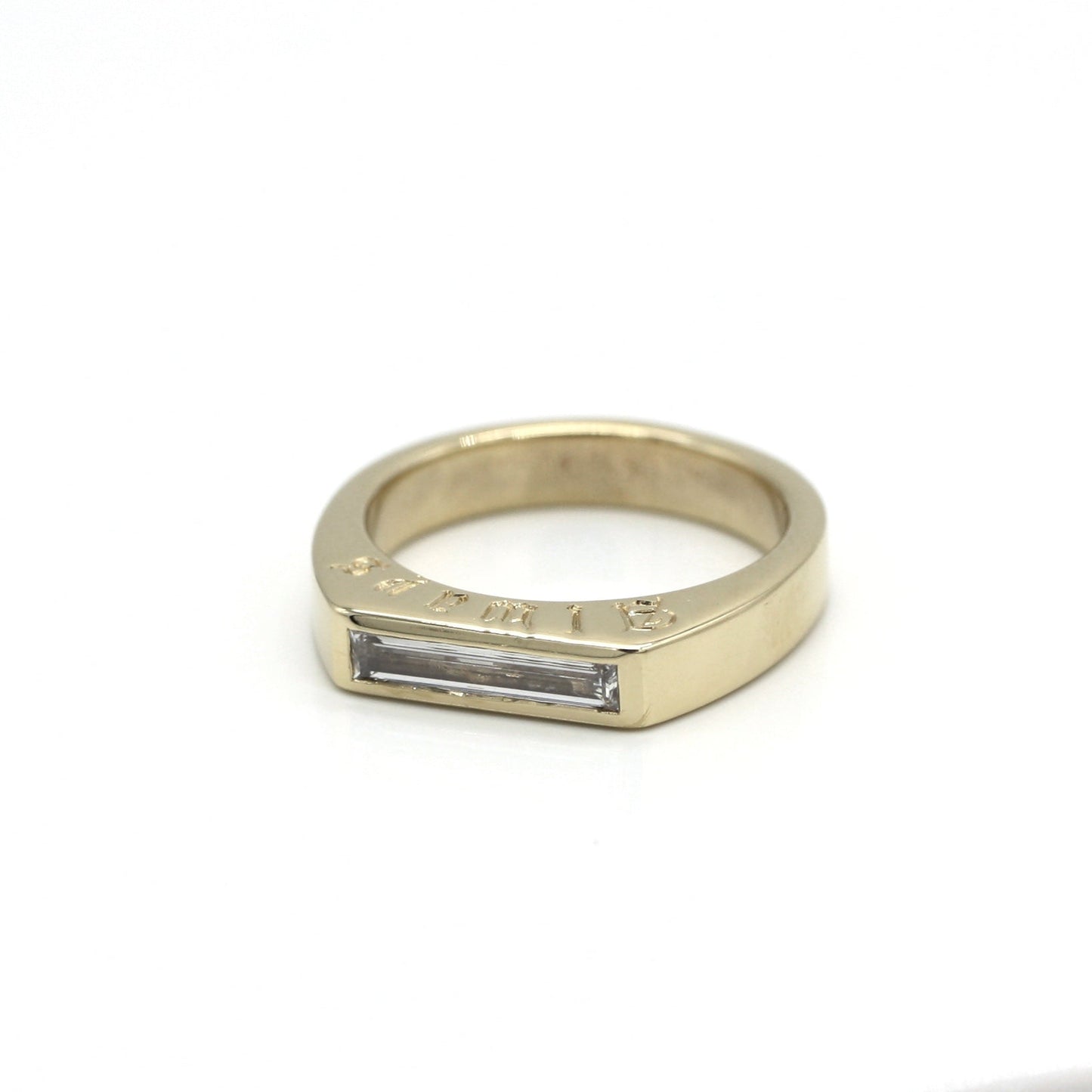 Leona Lab-Created Diamond Signet Ring