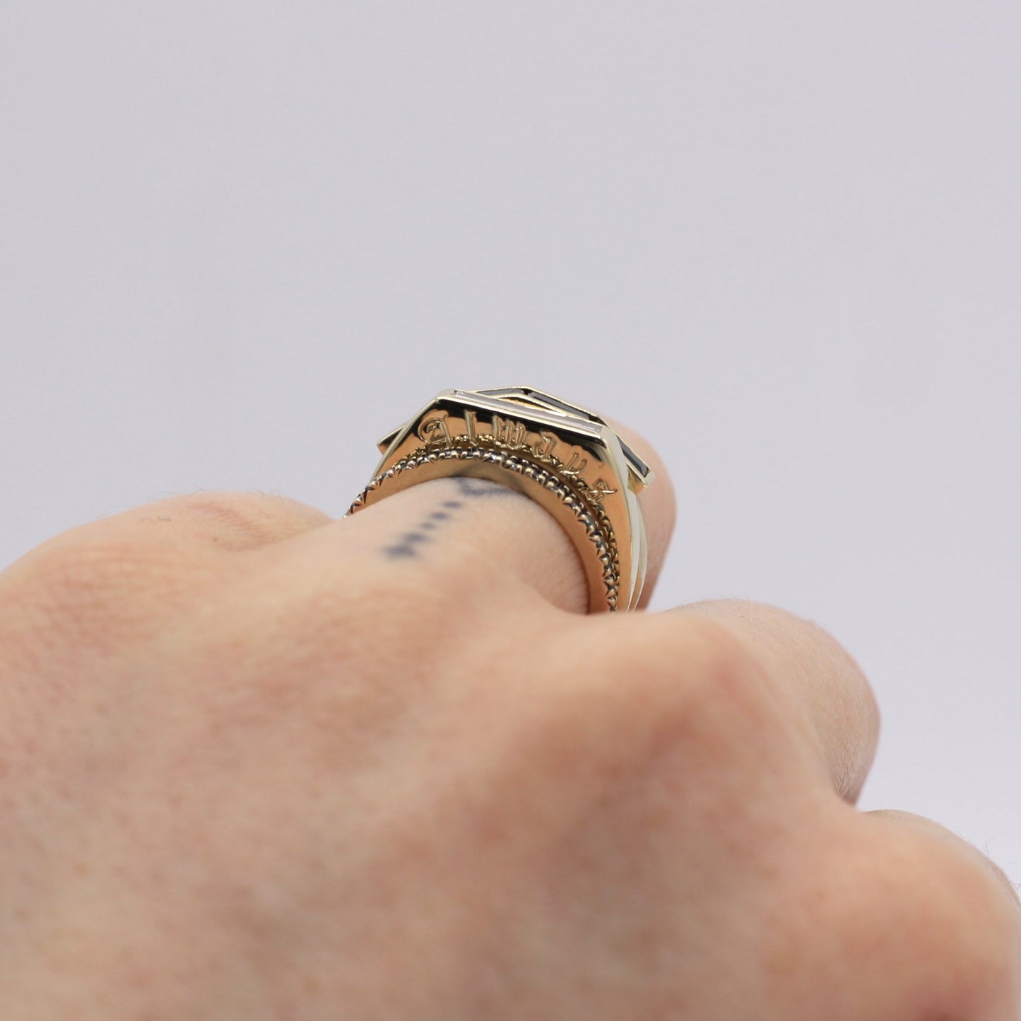 Leona Lab-Created Diamond Signet Ring