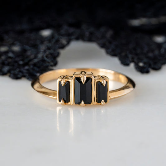 *SALE 15% off* Nox Black Spinel Ballerina Band