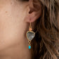 Regiis Tourmalated Quartz, Coral and Turquoise Drop Earrings