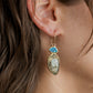 Empire Tourmalated Quartz and Australian Opal Drop Earrings