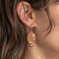 Empire Rutalated Quartz and Coral Drop Earrings