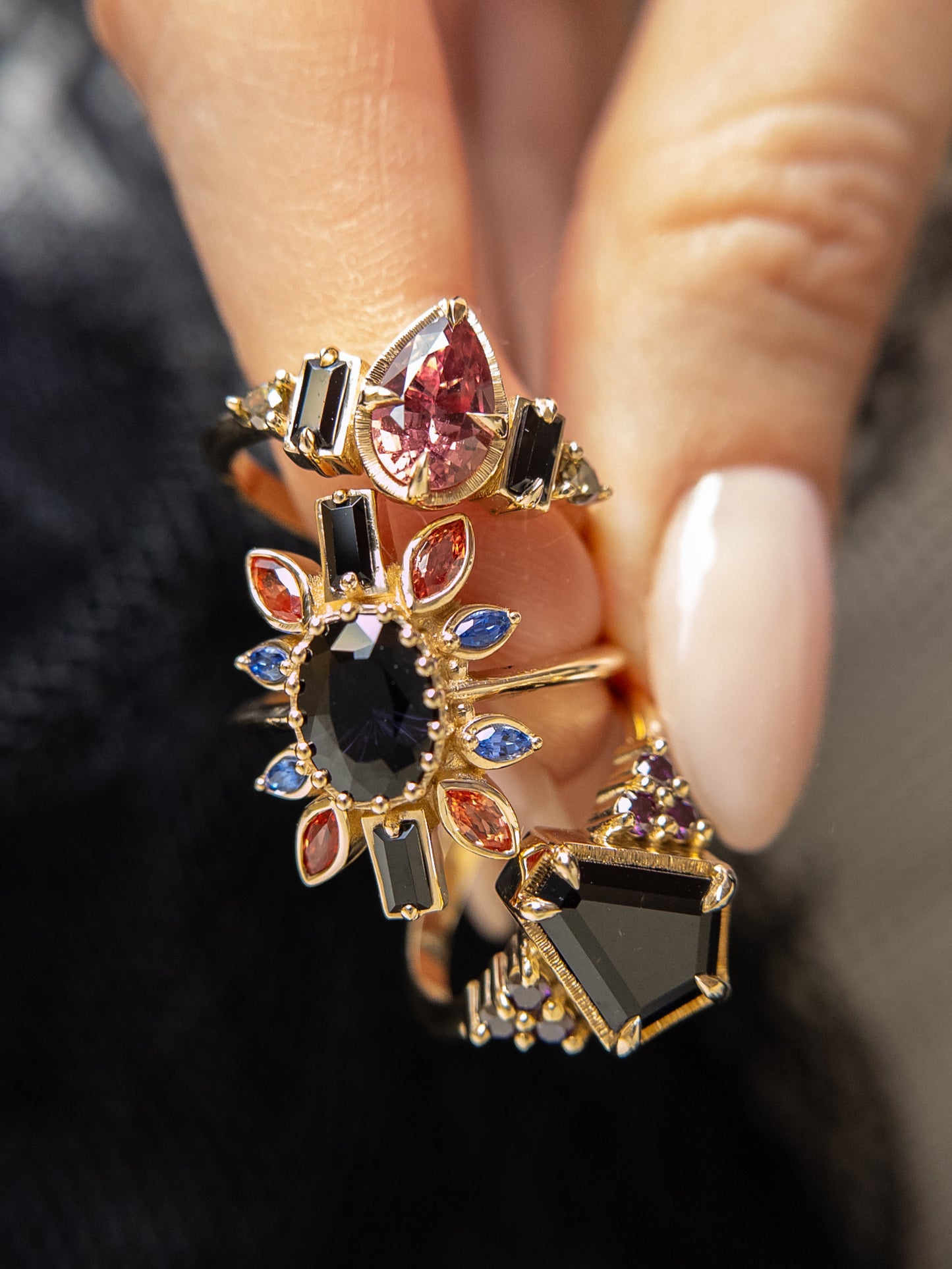 *SALE 15% off* Nox Dark Purple Spinel Ballerina Ring