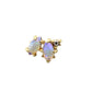 Laetus White 3 Stone Single Stud