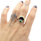 Yzma Black and Mint Crowned Ring