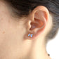 Laetus White 3 Stone Single Stud