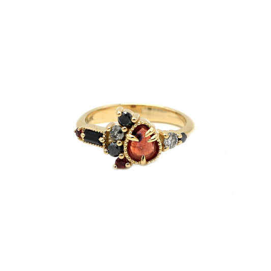 *SALE 15% off* Multis Red and Black Cluster Ring