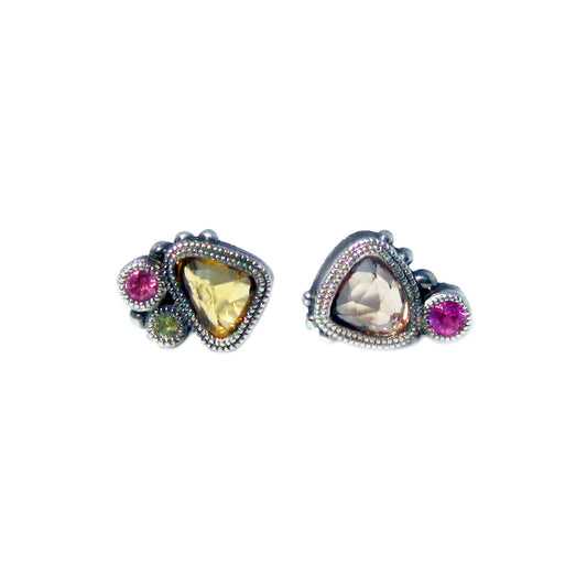 Noa Yellow/Pink Studs