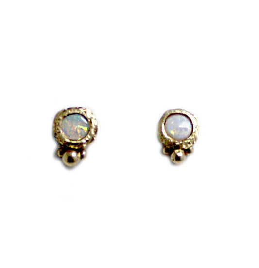 Minima Single Opal Studs