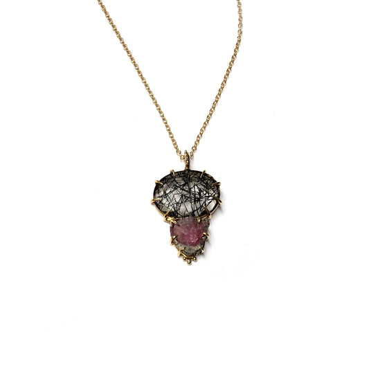 Regiis Black and Pink Necklace
